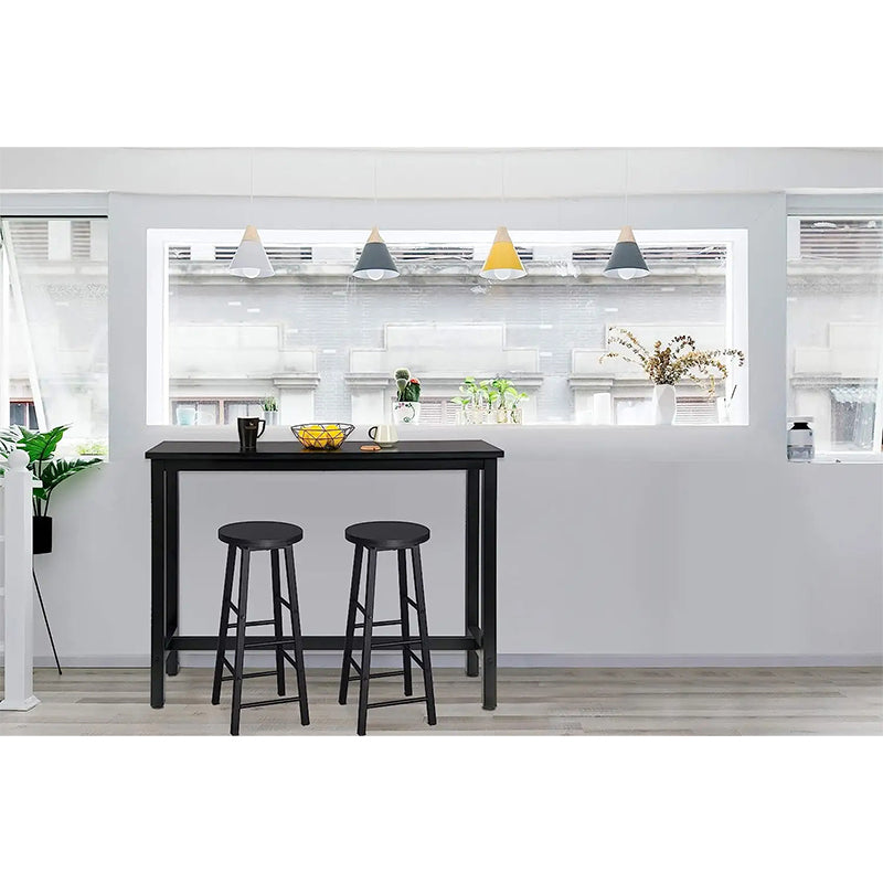 Space-Saving Bar Table Set – High Dining Table with 2 Matching Stools for Compact Spaces