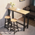 3-Piece Bar Table and Stools Set – Compact High Table with 2 Chairs for Kitchen or Dining