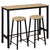 3-Piece Bar Table and Stools Set – Compact High Table with 2 Chairs for Kitchen or Dining