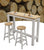 Pub-Style Bar Table and 2 Stools – Ideal for Small Kitchens, Breakfast Nooks & Apartments