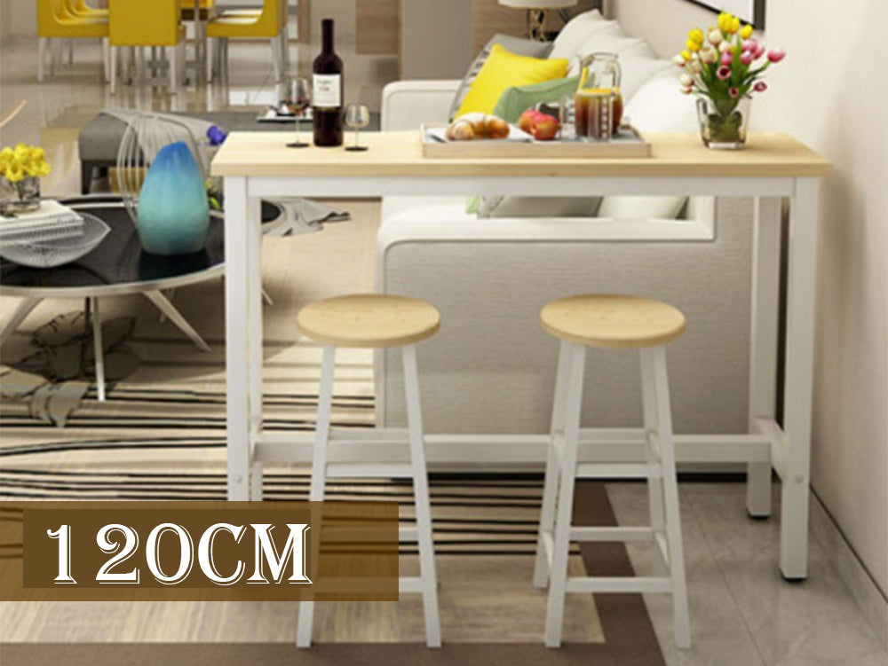 Pub-Style Bar Table and 2 Stools – Ideal for Small Kitchens, Breakfast Nooks & Apartments