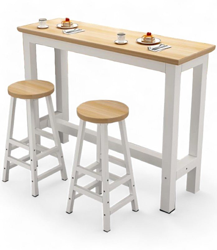 Pub-Style Bar Table and 2 Stools – Ideal for Small Kitchens, Breakfast Nooks & Apartments