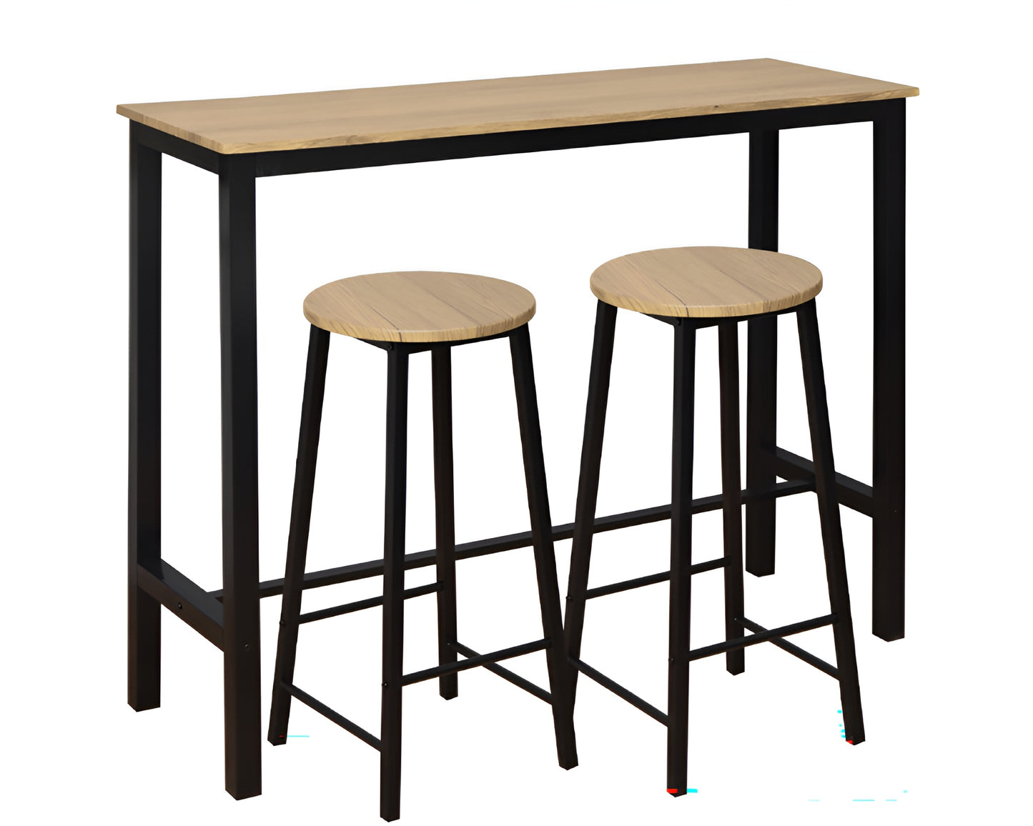 Bar Table and Bar Stools Set – Modern 3 Piece Counter Height Dining Set