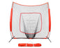 Baseball and Softball Practice Net with Arch Frame, Carry Bag, and Hitting Zone