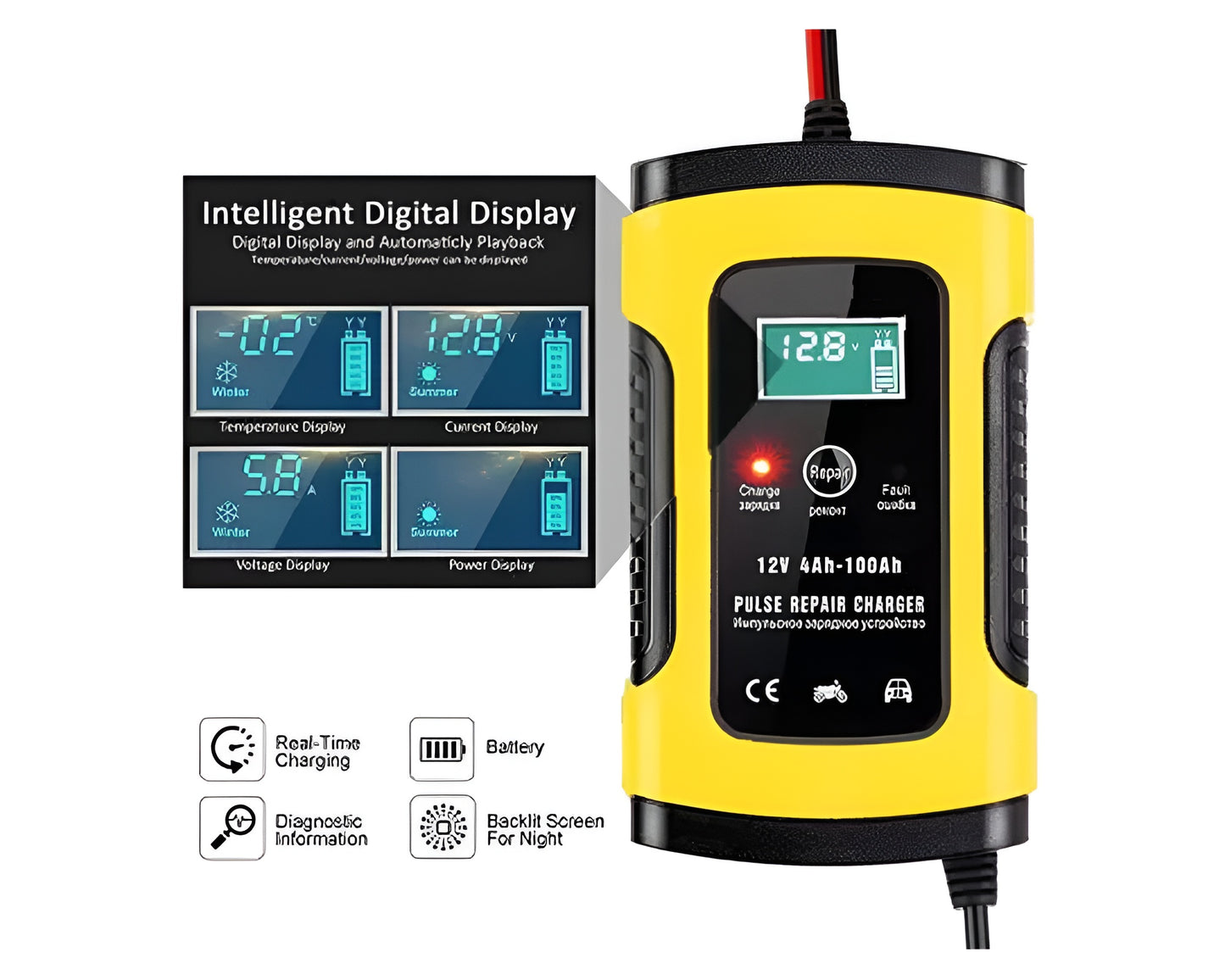 Car battery charger 12V