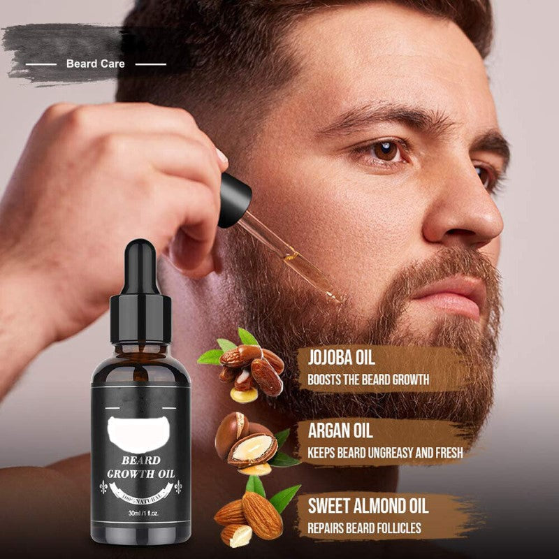 Beard Grooming Kit, Beard Oil Beard Brush Kit