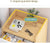 Modern Minimalist Bedside Table – Space-Saving Bedside Table with Drawers & Open Shelf (Wood Color)