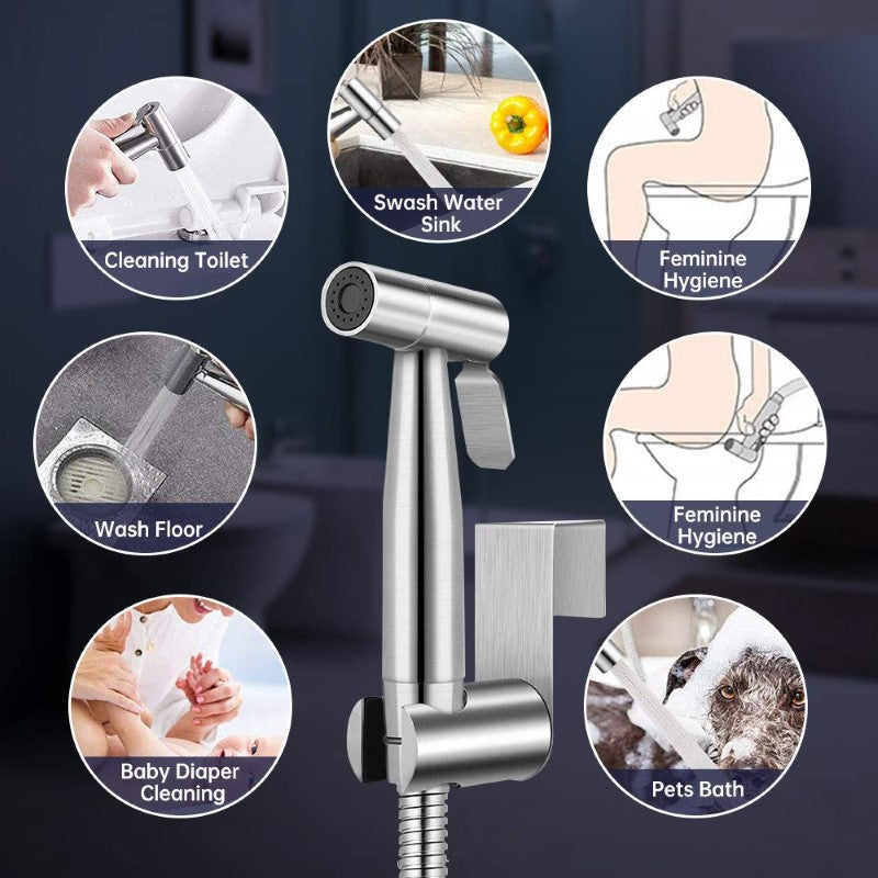 Toilet Hand Shower Stainless Steel, Bidet Hand Shower, WC Bidet Shower