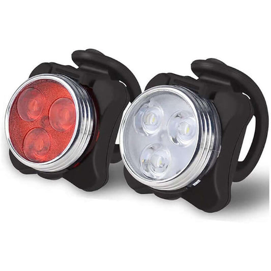 Bike Light Set - Super Bright USB Rechargeable Bicycle Lights, Waterproof LED Cycle Lights for Mountain and Road Bikes