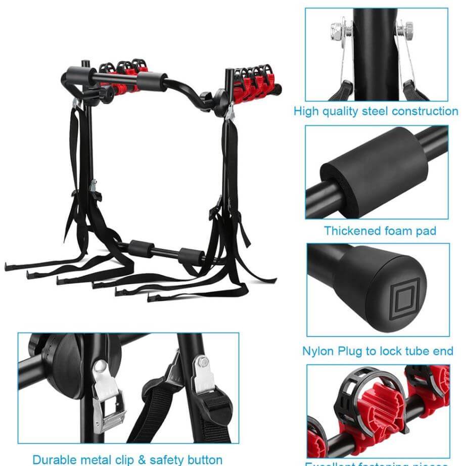 3-Bike Carrier Bicycle Rack Support