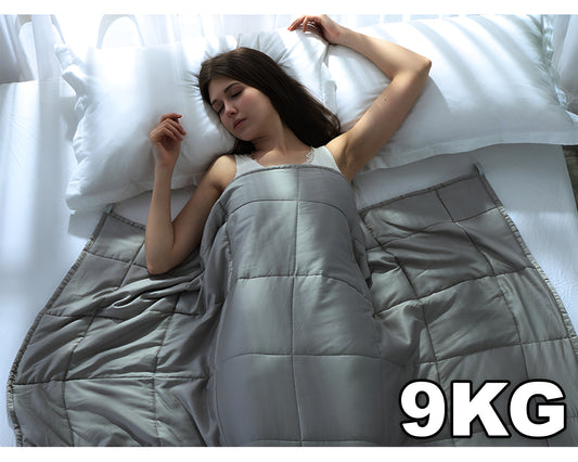 9KG Premium Cotton Weighted Blanket – Deep Sleep Relaxation Blanket