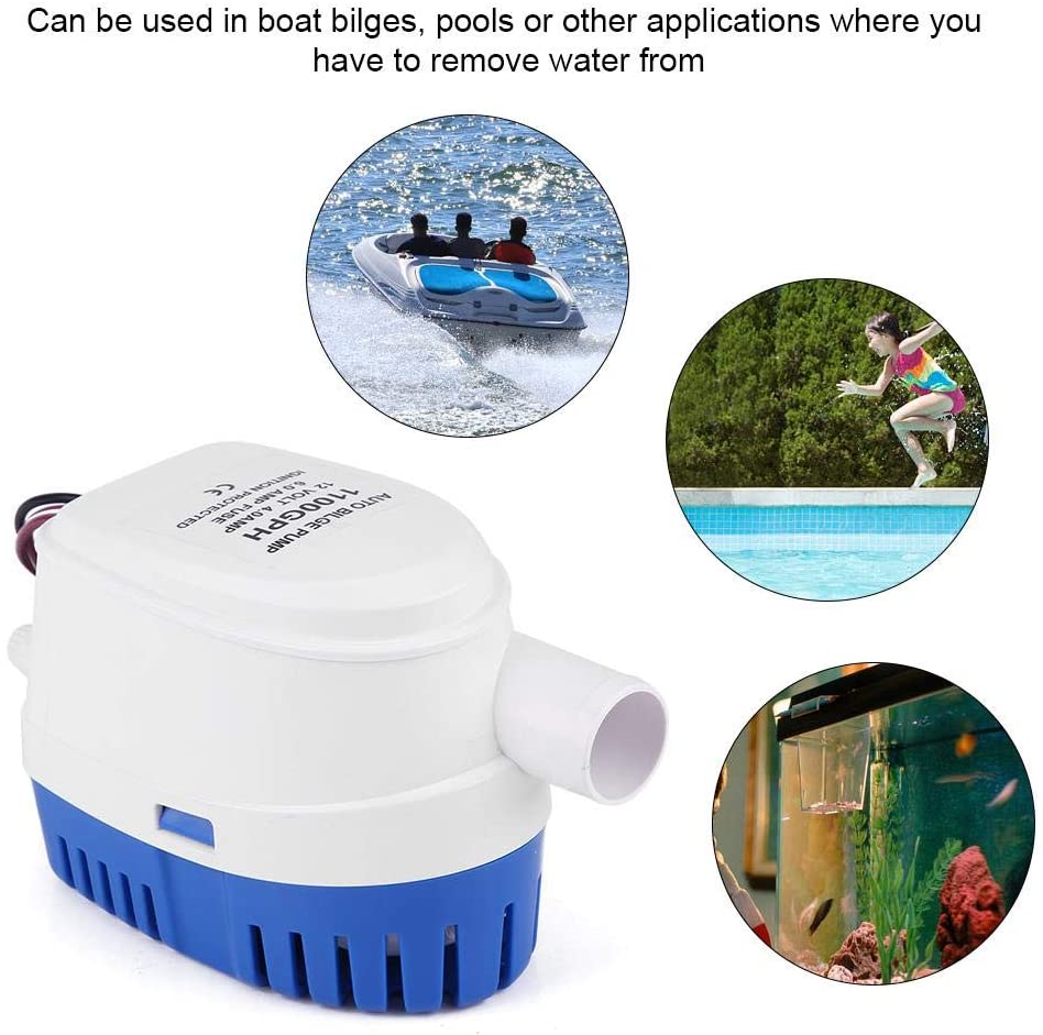 Automatic Bilge Pump 1100Gph 12V Marine Automatic Submersible Bilge