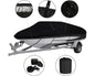 Boat Cover Heavy Duty - Waterproof UV-Protected Boat Cover Black 20–22ft
