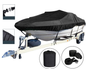 Boat Cover Heavy Duty – Waterproof UV-Protected Boat Cover Black 16–18ft