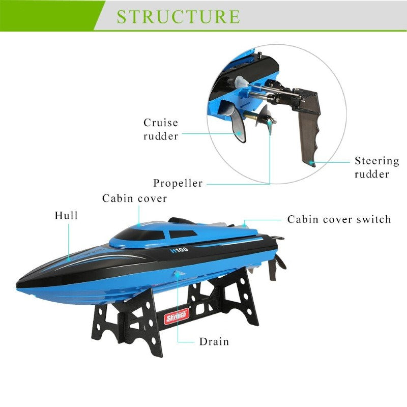 RC Racing Boat 2.4G Remote Control High-Speed Electric Boat
