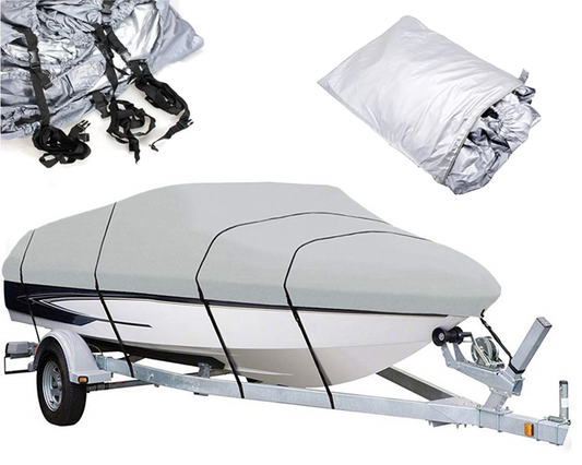 Boat Cover Heavy Duty – Waterproof UV-Protected Boat Cover Silver 16–18ft
