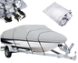 Boat Cover Heavy Duty - Waterproof UV-Protected Boat Cover Silver 16–18ft