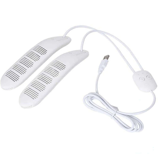 Portable Boot Dryer USB Rechargeable Shoe Dryers and Deodorizer with Timer – White
