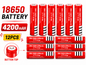 18650 Rechargeable Battery 12Pcs