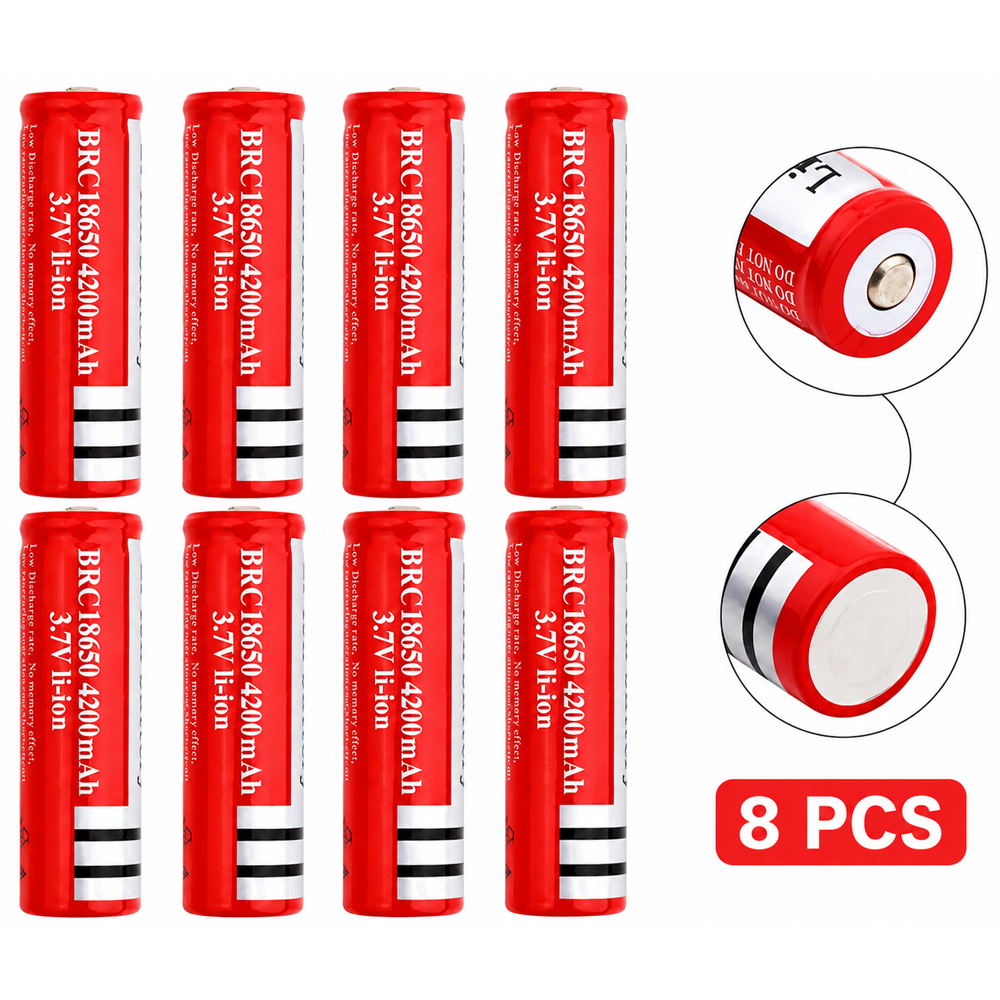 18650 Rechargeable Battery 8Pcs