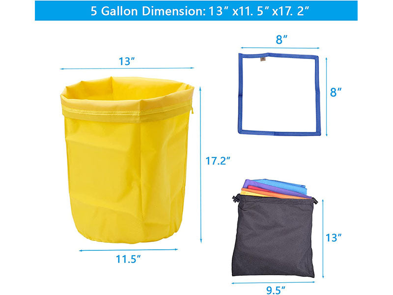 5pcs 5 Gallon Filter Bubble Bag