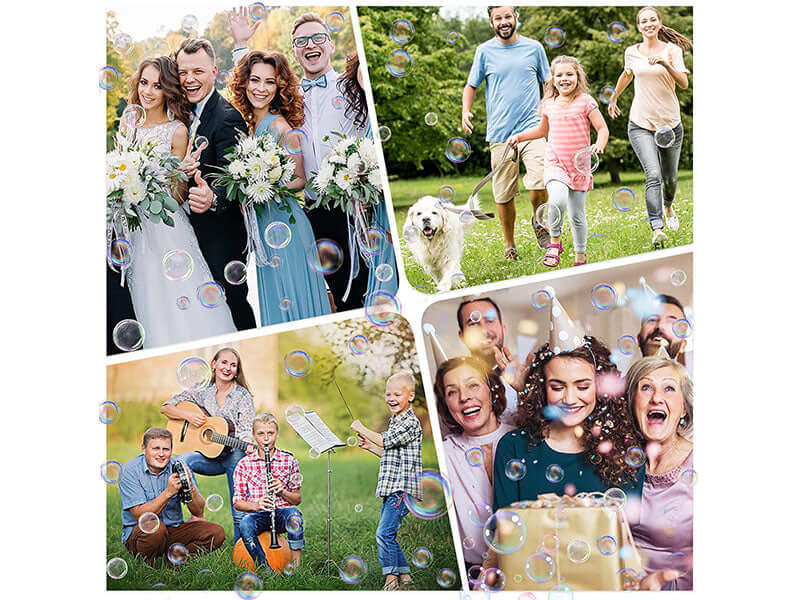 69 Holes Rocket Launcher Bubble Machine with Colorful Lights