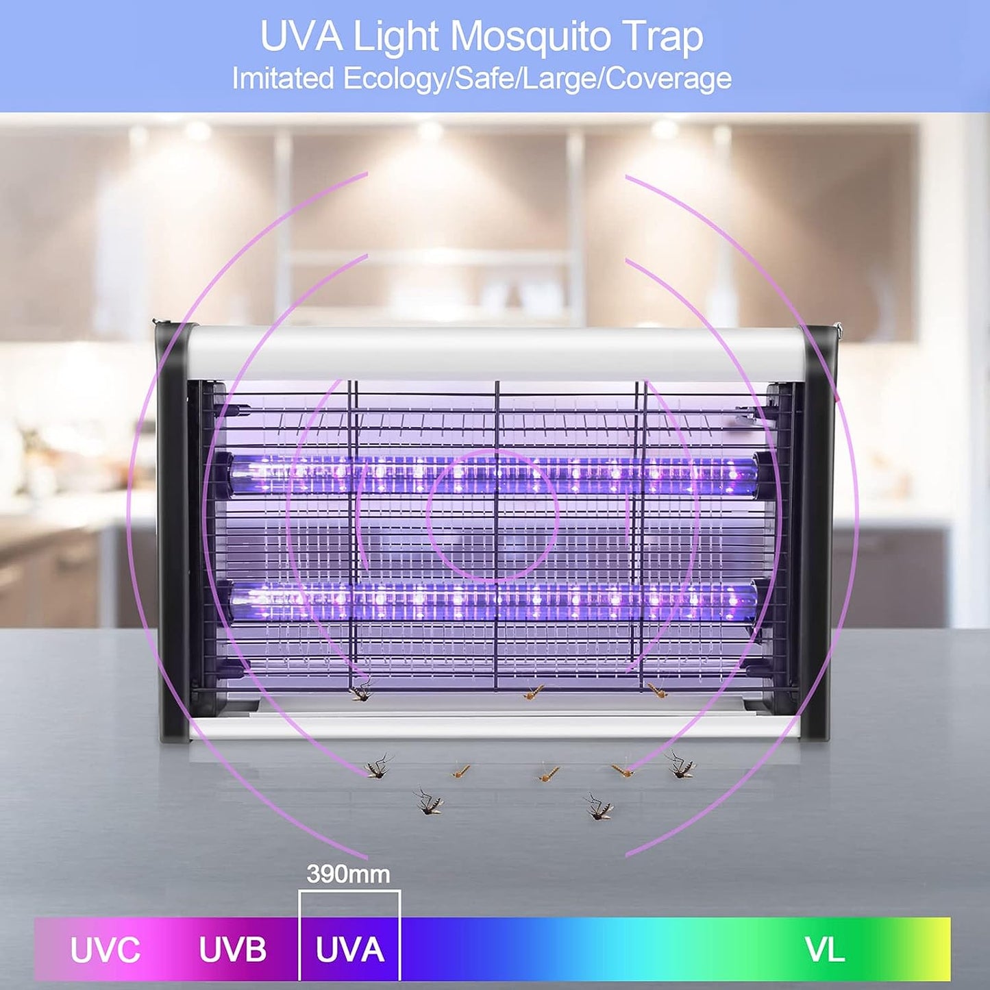 Zapper Electric Insect Mosquito Fly Killer 20W - UV Indoor Lamp Pest Trap