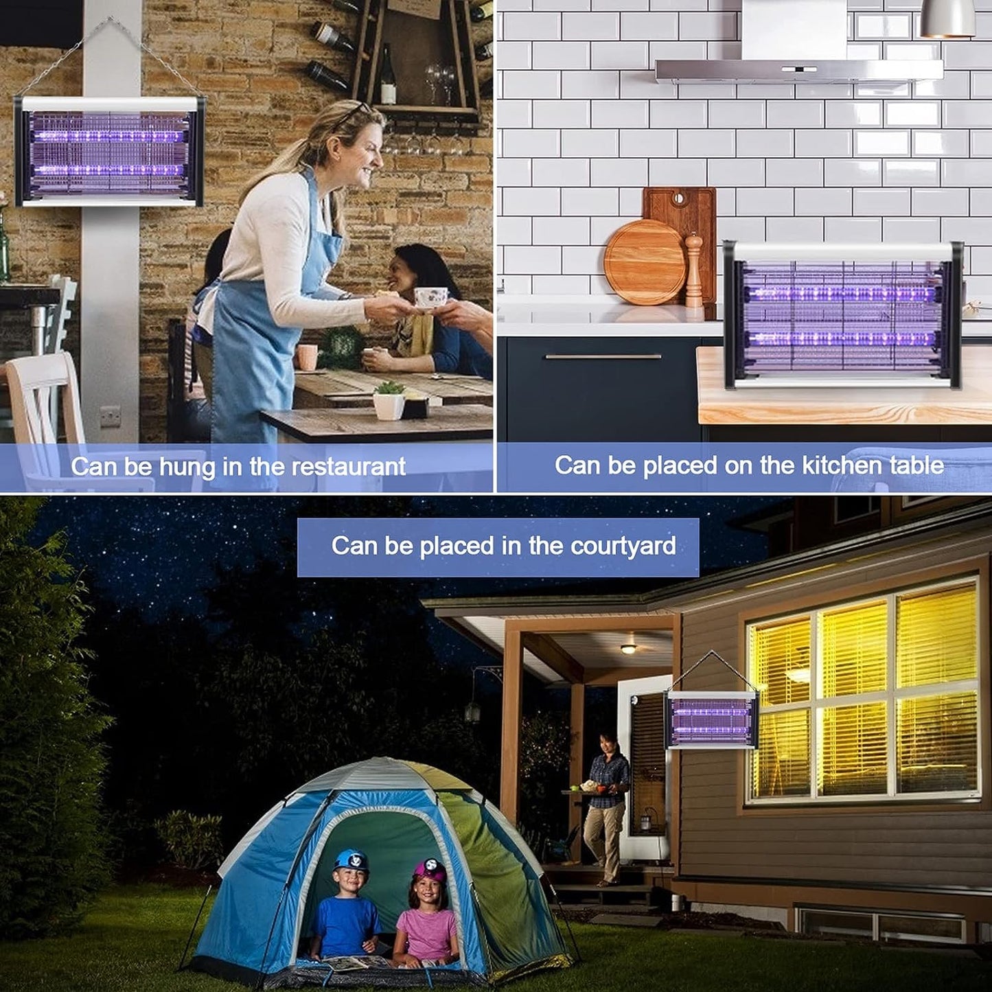 Zapper Electric Insect Mosquito Fly Killer 20W - UV Indoor Lamp Pest Trap