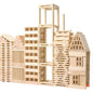 Natural Wood Stacking Block Set - 300 Piece Wooden Construction Building Kit