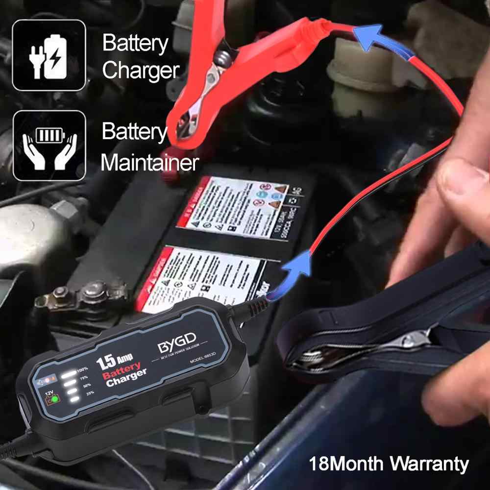 Car Battery Charger 12V 1500mA Smart Battery Charger