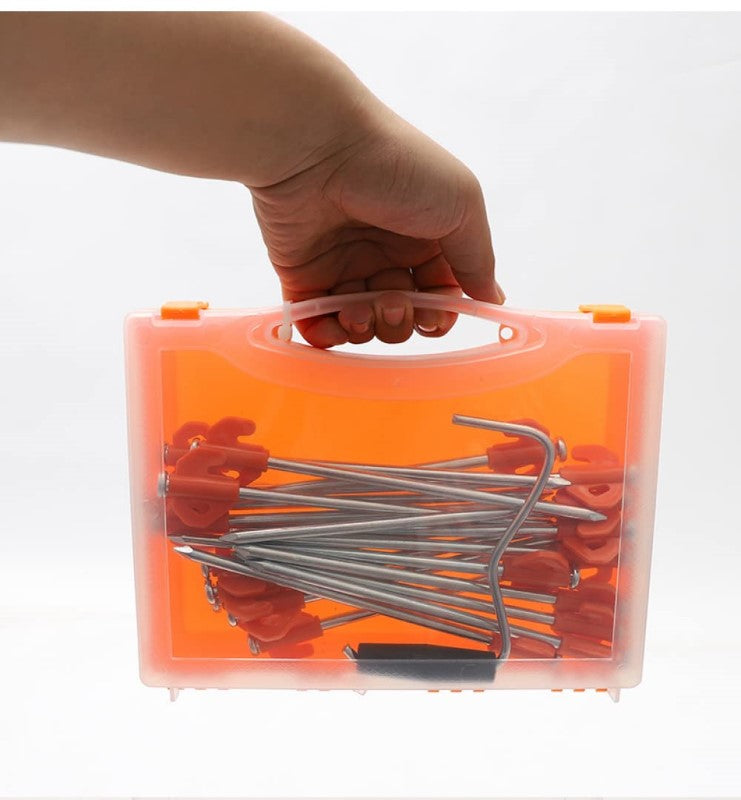 Outdoor Portable Tent Ground Pegs Kit – 21Cm Steel Pegs for Camping, Beach Canopy, and Yard Use