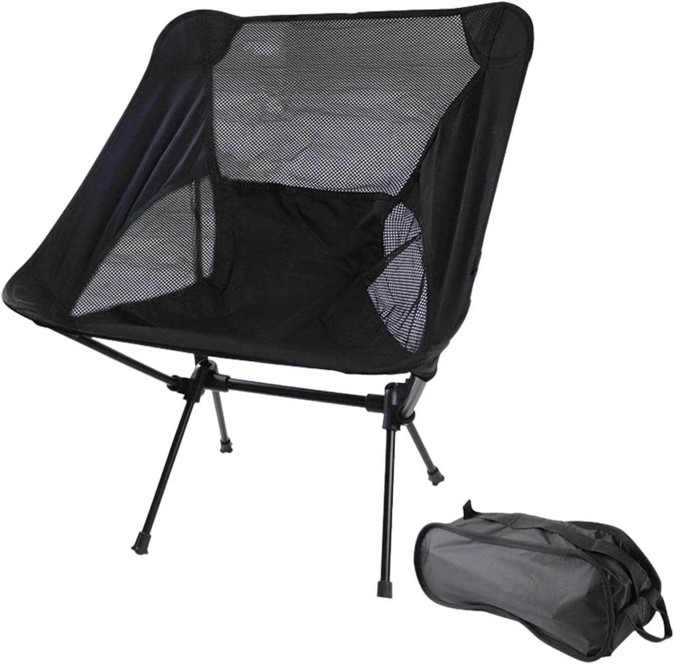 Portable Camping Chair - Ultra Light Folding Chair with Carrying Bag for Backpacking, Hiking, Picnic, Fishing, Park, Festival, Outdoors, Beach