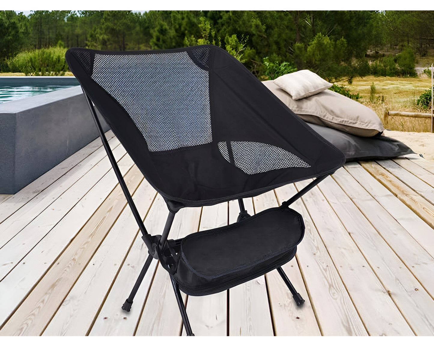 Portable Camping Chair - Ultra Light Folding Chair with Carrying Bag for Backpacking, Hiking, Picnic, Fishing, Park, Festival, Outdoors, Beach
