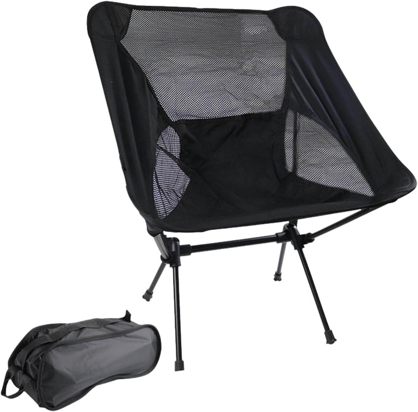 Portable Camping Chair - Ultra Light Folding Chair with Carrying Bag for Backpacking, Hiking, Picnic, Fishing, Park, Festival, Outdoors, Beach