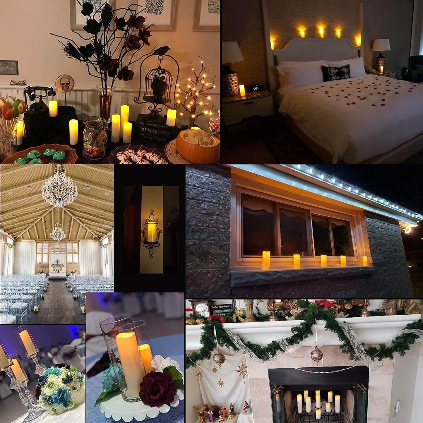 12PCS Flameless Candles Battery Operated With Remote