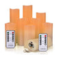 Flameless Candles Set of 9 Ivory Real Wax LED Candle Light with Remote and Timer