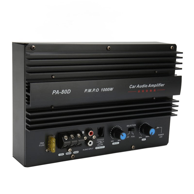 1000W Car Amplifier PA-80D – High Power Mono Bass Amp for 12V Vehicles (NZ)