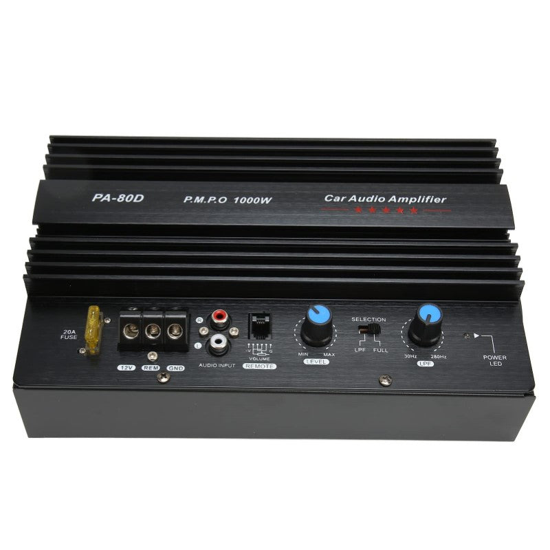 1000W Car Amplifier PA-80D – High Power Mono Bass Amp for 12V Vehicles (NZ)