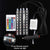 4Pcs Car RGB LED DRL Strip Lights - Remote Control Interior Floor Decorative Flexible LED Strips - Car Styling, Fog Lamp, and Atmosphere Lighting