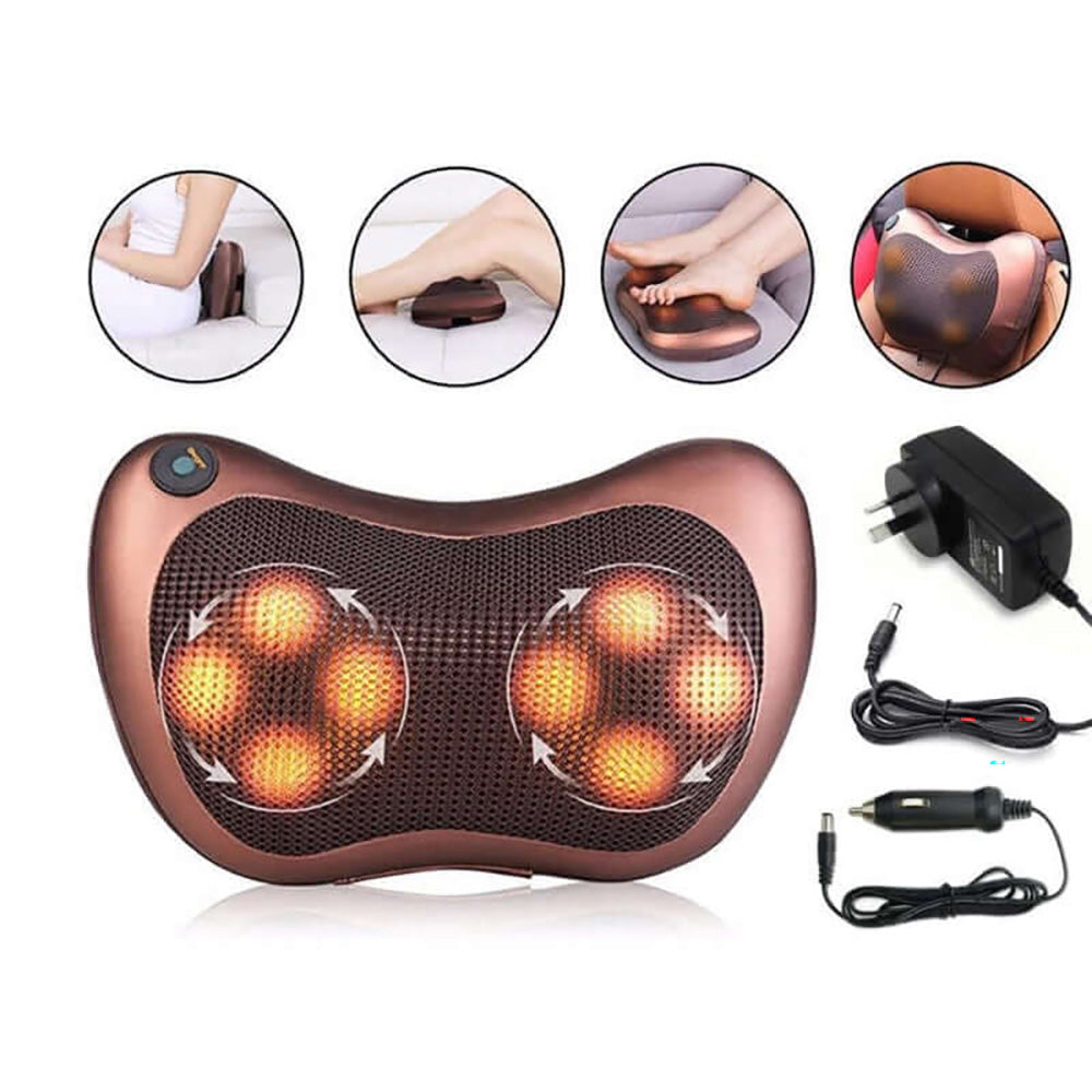 Electric Massage Pillow Shiatsu Kneading Cushion with Heat for Car Home