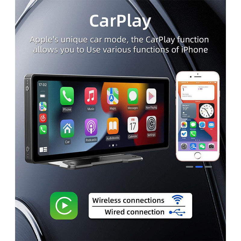 9.3-Inch Portable Car MP5 Player – Wireless & Wired CarPlay, Android Auto, MirrorLink, Multimedia Playback