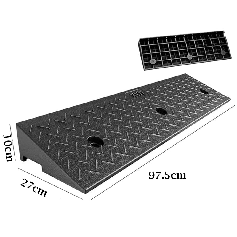 Home Entrance and Exit Threshold Ramp for Wheelchair – Anti-Slip Rubber Transition Ramp for Disabled Chair, Trolley, Motorcycle, Low Cart – Load Capacity 11,000 lbs