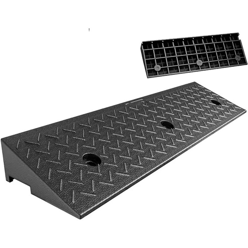 Home Entrance and Exit Threshold Ramp for Wheelchair – Anti-Slip Rubber Transition Ramp for Disabled Chair, Trolley, Motorcycle, Low Cart – Load Capacity 11,000 lbs
