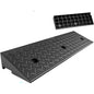 Home Entrance and Exit Threshold Ramp for Wheelchair - Anti-Slip Rubber Transition Ramp for Disabled Chair, Trolley, Motorcycle, Low Cart - Load Capacity 11,000 lbs