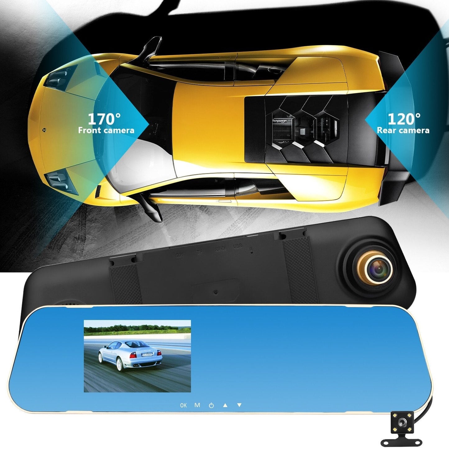 Car Dash Camera with Reverse Camera
