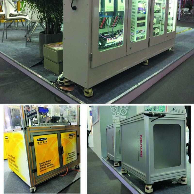 Caster Wheels Heavy Duty – Adjustable 360° Swivel PU Rubber Wheels with 300kg Load Capacity & Anti-Shake Design