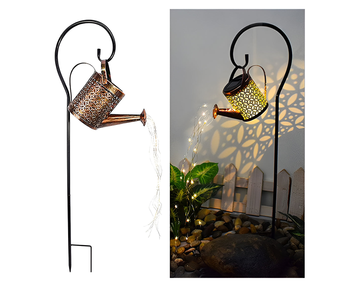 Solar Lights watering can Kettle Art Light