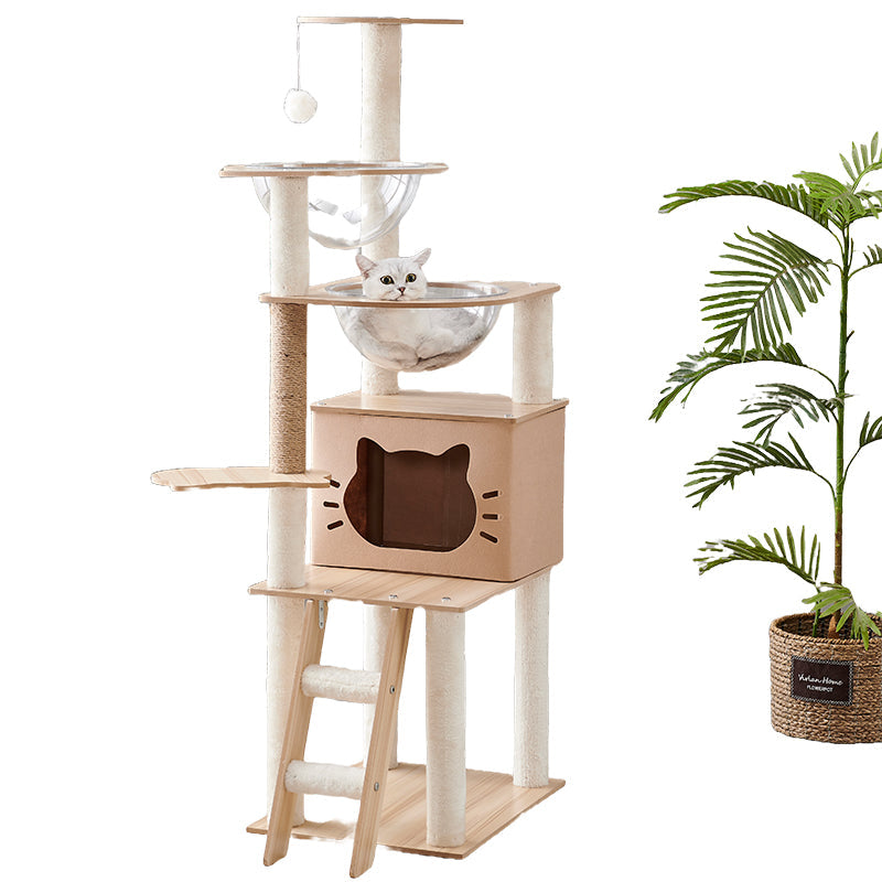 Cat Tree House 135cm Cat Tree House Condo Tower Scratching Post