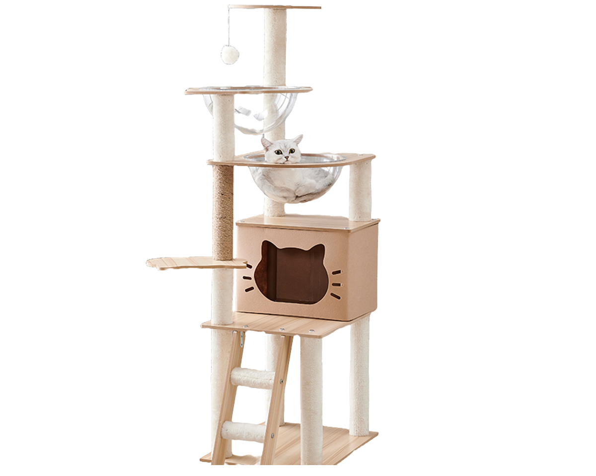 Cat Tree House 135cm Cat Tree House Condo Tower Scratching Post