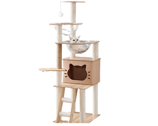 Cat Tree House 135cm Cat Tree House Condo Tower Scratching Post